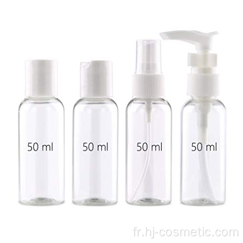 Bouteilles de voyage en plastique vides set 10pcs taille de voyage cosmétique preuve de fuite